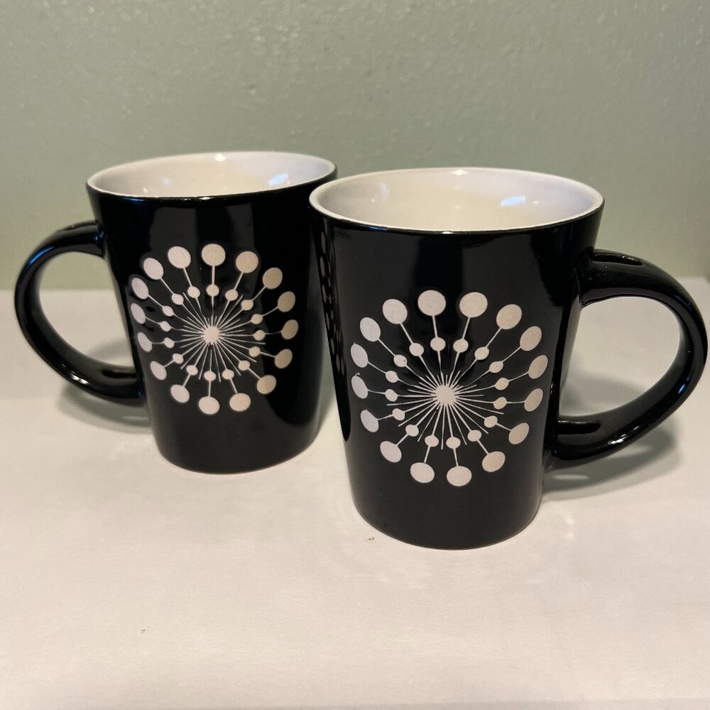 Set of 2 Home Essentials and Beyond STARBURST Retro Boho Mugs ~ Sunburst - Picture 5 of 9